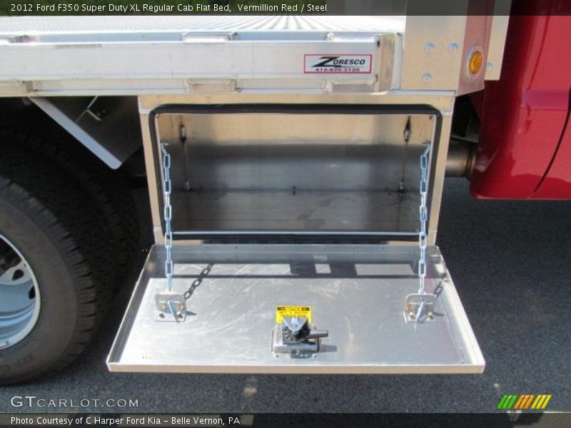 Vermillion Red / Steel 2012 Ford F350 Super Duty XL Regular Cab Flat Bed
