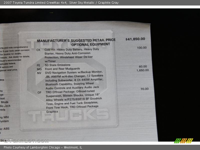 Silver Sky Metallic / Graphite Gray 2007 Toyota Tundra Limited CrewMax 4x4