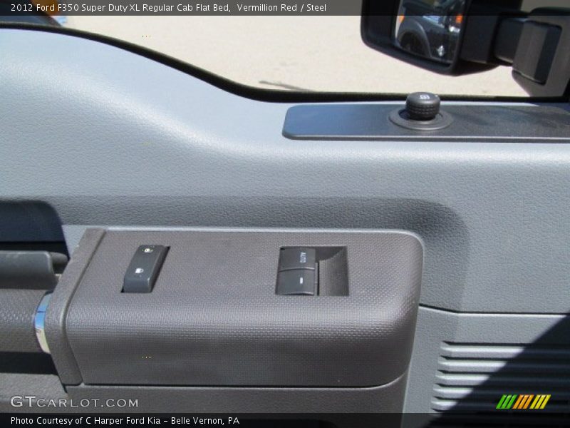 Vermillion Red / Steel 2012 Ford F350 Super Duty XL Regular Cab Flat Bed
