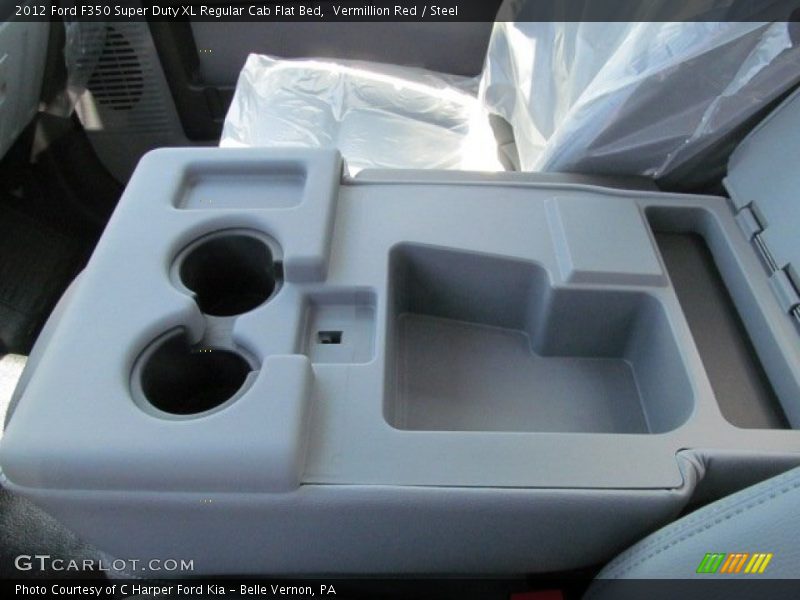 Vermillion Red / Steel 2012 Ford F350 Super Duty XL Regular Cab Flat Bed