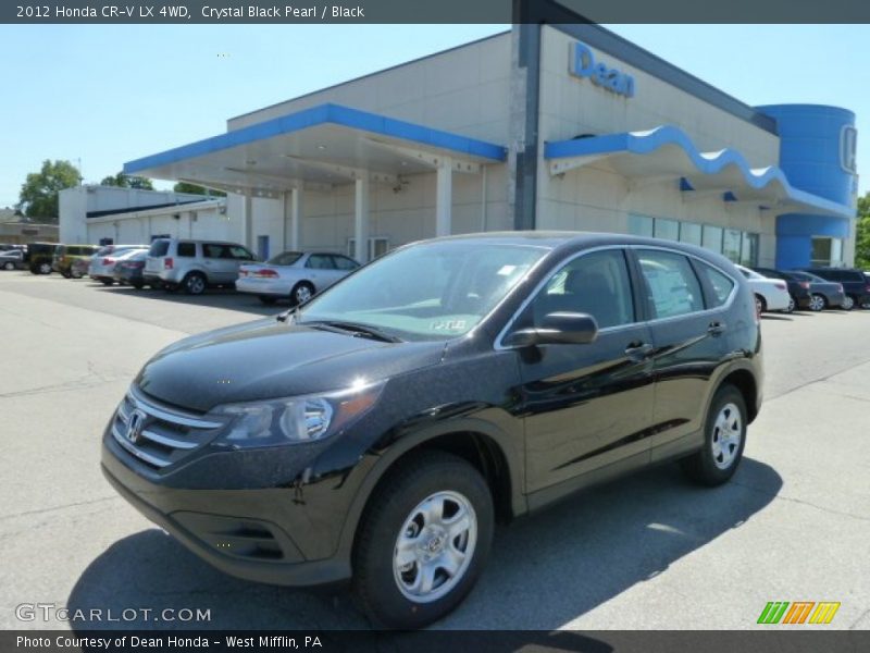 Crystal Black Pearl / Black 2012 Honda CR-V LX 4WD