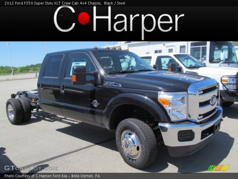 Black / Steel 2012 Ford F350 Super Duty XLT Crew Cab 4x4 Chassis