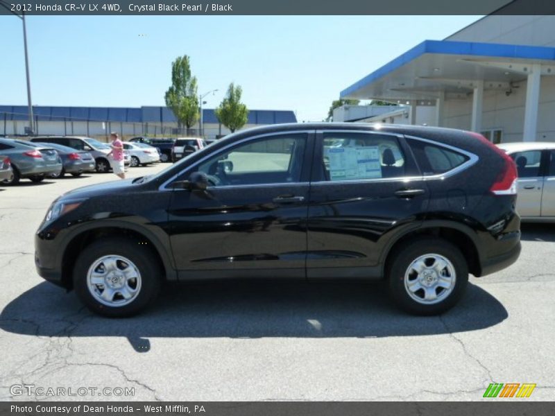 Crystal Black Pearl / Black 2012 Honda CR-V LX 4WD