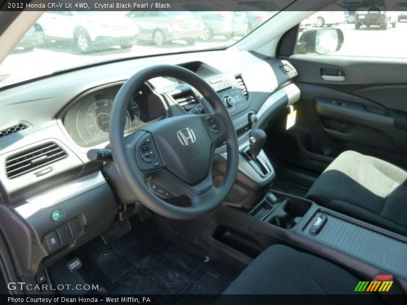 Crystal Black Pearl / Black 2012 Honda CR-V LX 4WD