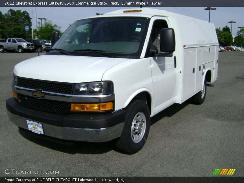 Summit White / Pewter 2012 Chevrolet Express Cutaway 3500 Commercial Utility Truck