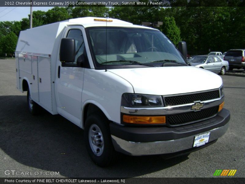 Summit White / Pewter 2012 Chevrolet Express Cutaway 3500 Commercial Utility Truck