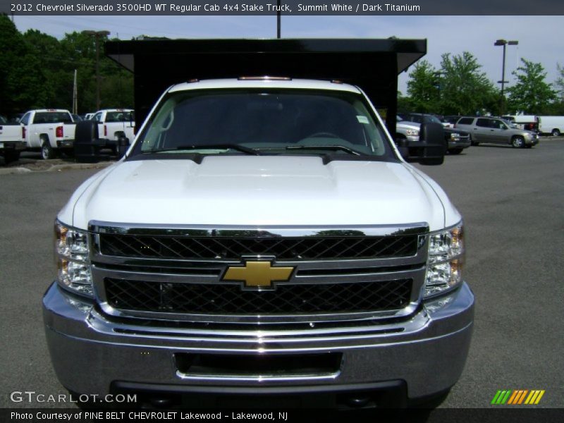 Summit White / Dark Titanium 2012 Chevrolet Silverado 3500HD WT Regular Cab 4x4 Stake Truck