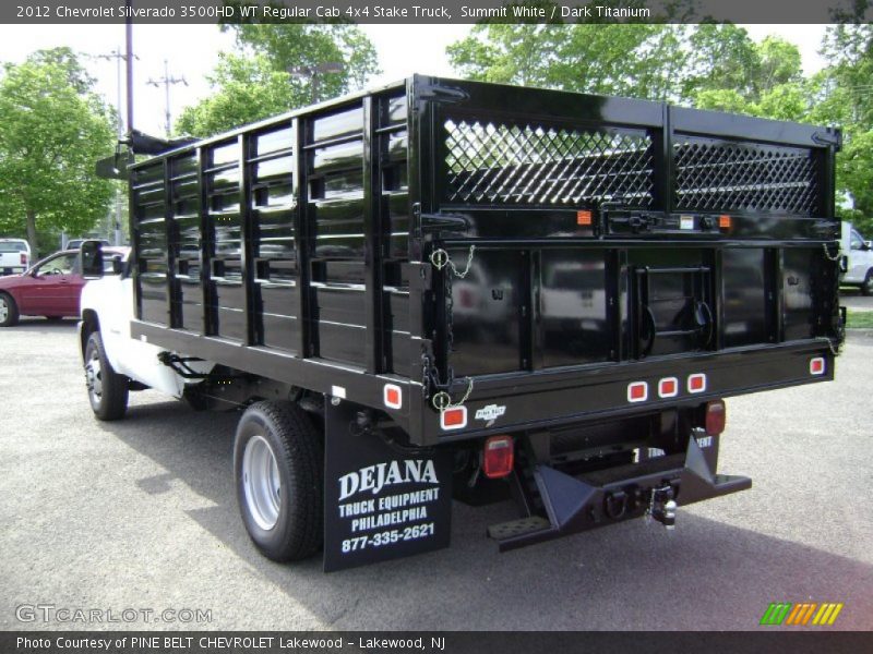 Summit White / Dark Titanium 2012 Chevrolet Silverado 3500HD WT Regular Cab 4x4 Stake Truck