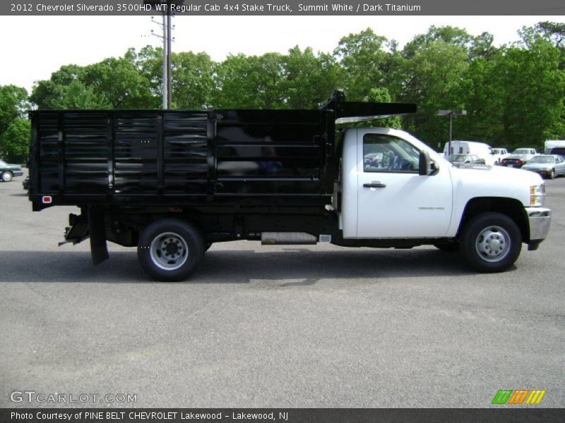 Summit White / Dark Titanium 2012 Chevrolet Silverado 3500HD WT Regular Cab 4x4 Stake Truck