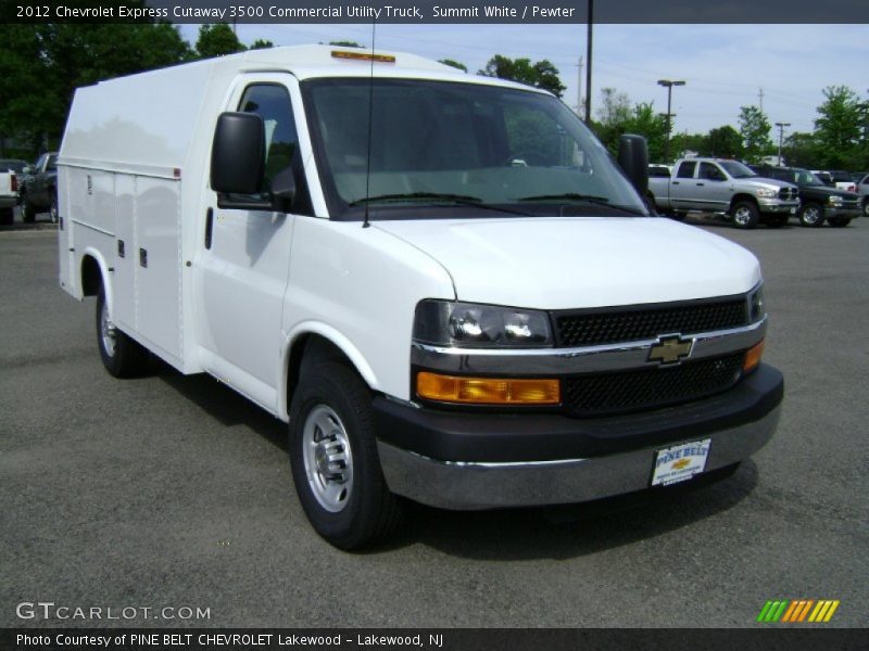 Summit White / Pewter 2012 Chevrolet Express Cutaway 3500 Commercial Utility Truck