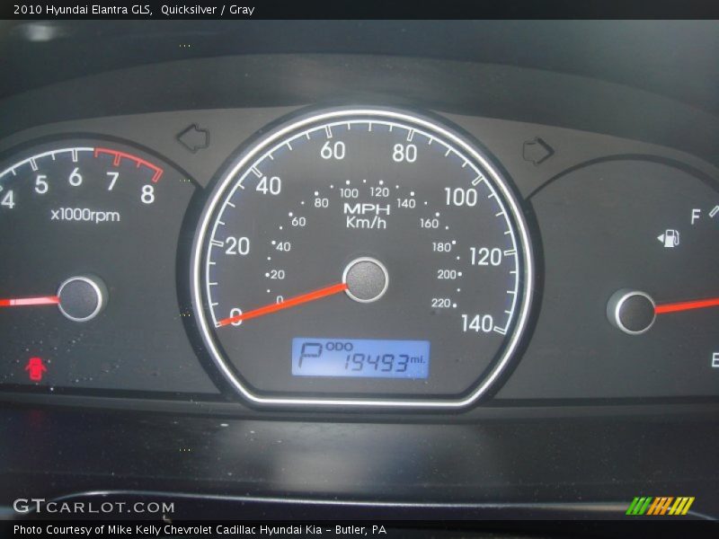 Quicksilver / Gray 2010 Hyundai Elantra GLS