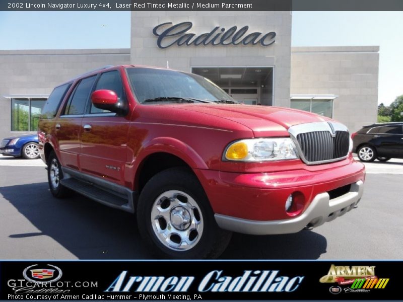 Laser Red Tinted Metallic / Medium Parchment 2002 Lincoln Navigator Luxury 4x4