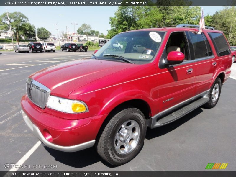 Laser Red Tinted Metallic / Medium Parchment 2002 Lincoln Navigator Luxury 4x4