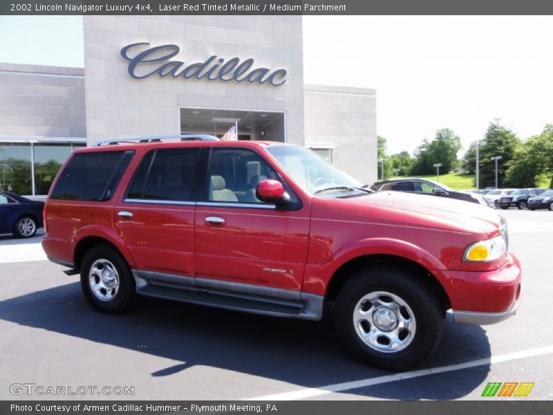 Laser Red Tinted Metallic / Medium Parchment 2002 Lincoln Navigator Luxury 4x4