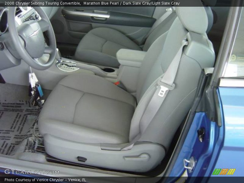 Marathon Blue Pearl / Dark Slate Gray/Light Slate Gray 2008 Chrysler Sebring Touring Convertible