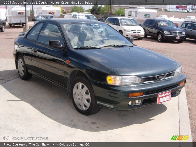 Hunter Green Metallic / Beige 1995 Subaru Impreza L Coupe