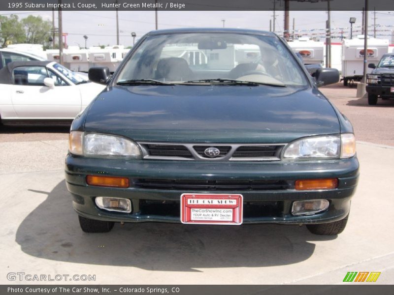 Hunter Green Metallic / Beige 1995 Subaru Impreza L Coupe