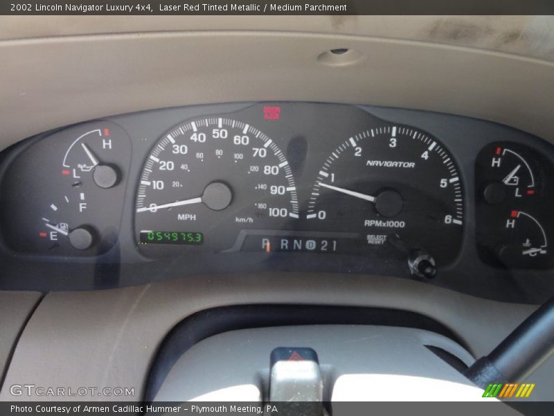 Laser Red Tinted Metallic / Medium Parchment 2002 Lincoln Navigator Luxury 4x4
