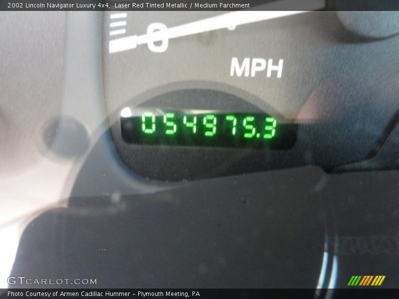 Laser Red Tinted Metallic / Medium Parchment 2002 Lincoln Navigator Luxury 4x4