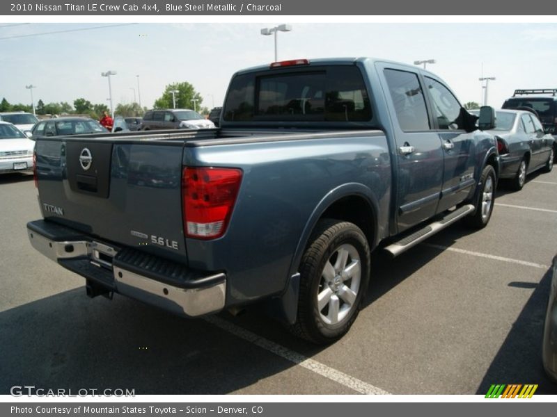 Blue Steel Metallic / Charcoal 2010 Nissan Titan LE Crew Cab 4x4