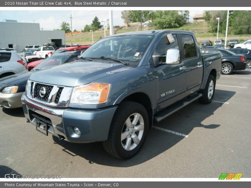 Blue Steel Metallic / Charcoal 2010 Nissan Titan LE Crew Cab 4x4