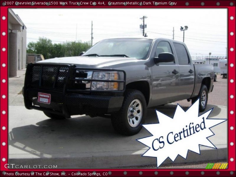 Graystone Metallic / Dark Titanium Gray 2007 Chevrolet Silverado 1500 Work Truck Crew Cab 4x4