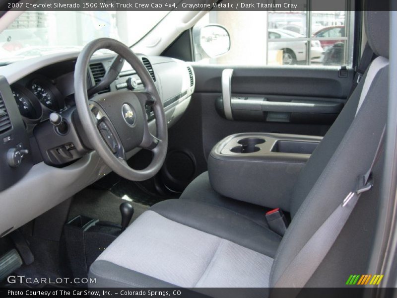 Graystone Metallic / Dark Titanium Gray 2007 Chevrolet Silverado 1500 Work Truck Crew Cab 4x4