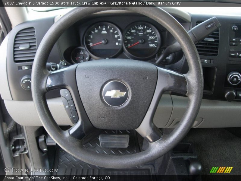 Graystone Metallic / Dark Titanium Gray 2007 Chevrolet Silverado 1500 Work Truck Crew Cab 4x4