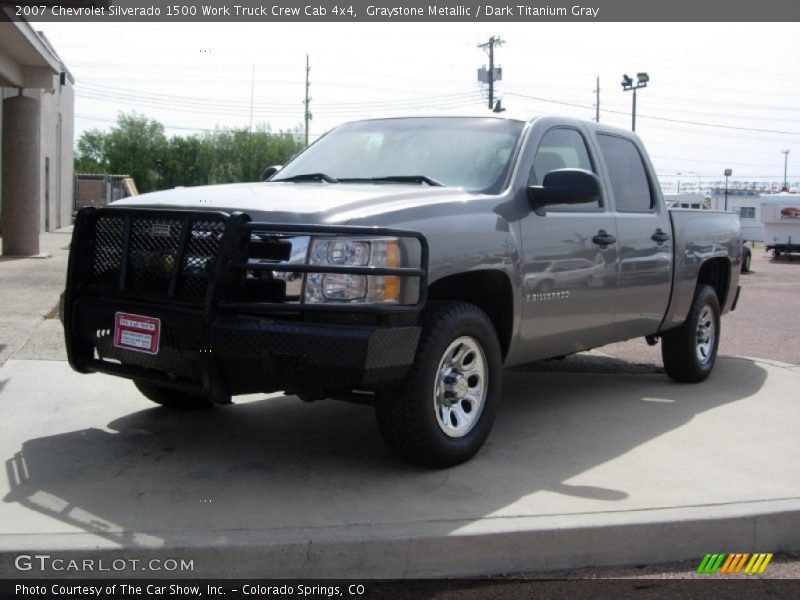 Graystone Metallic / Dark Titanium Gray 2007 Chevrolet Silverado 1500 Work Truck Crew Cab 4x4
