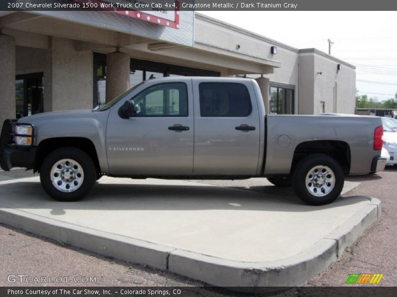 Graystone Metallic / Dark Titanium Gray 2007 Chevrolet Silverado 1500 Work Truck Crew Cab 4x4