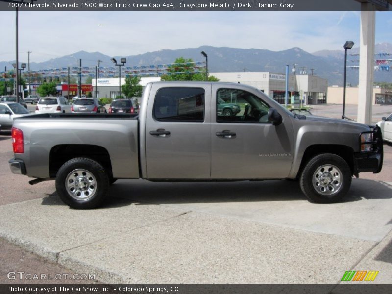 Graystone Metallic / Dark Titanium Gray 2007 Chevrolet Silverado 1500 Work Truck Crew Cab 4x4