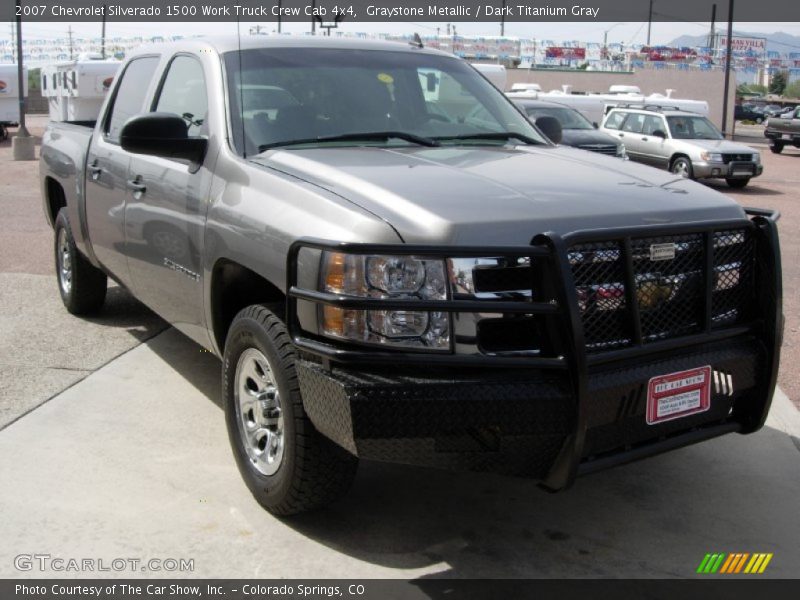 Graystone Metallic / Dark Titanium Gray 2007 Chevrolet Silverado 1500 Work Truck Crew Cab 4x4