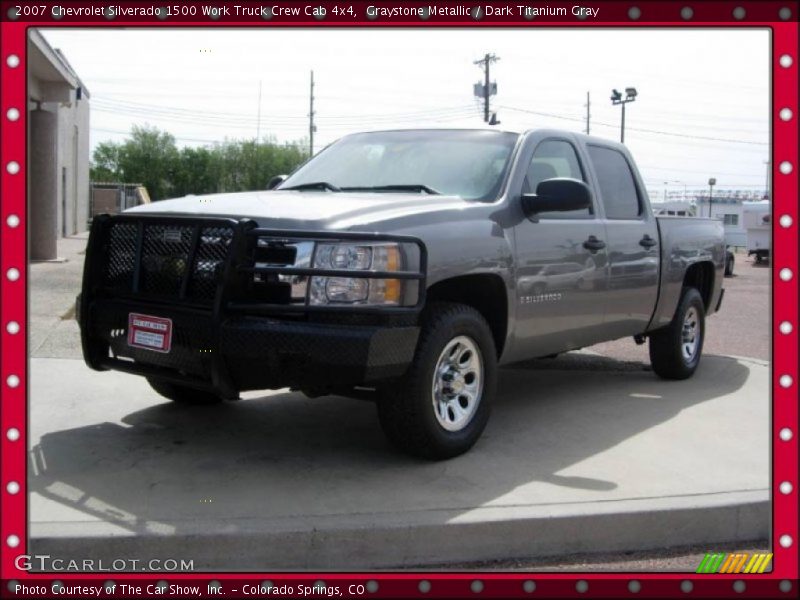 Graystone Metallic / Dark Titanium Gray 2007 Chevrolet Silverado 1500 Work Truck Crew Cab 4x4