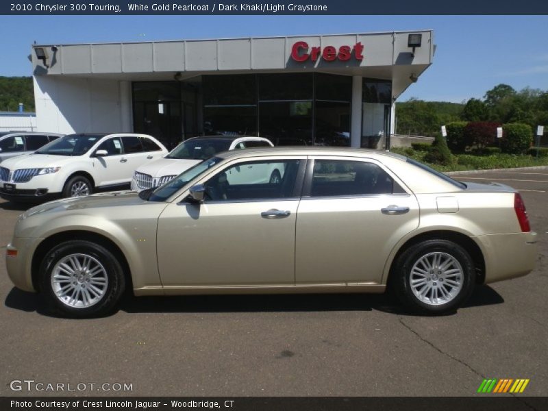 White Gold Pearlcoat / Dark Khaki/Light Graystone 2010 Chrysler 300 Touring