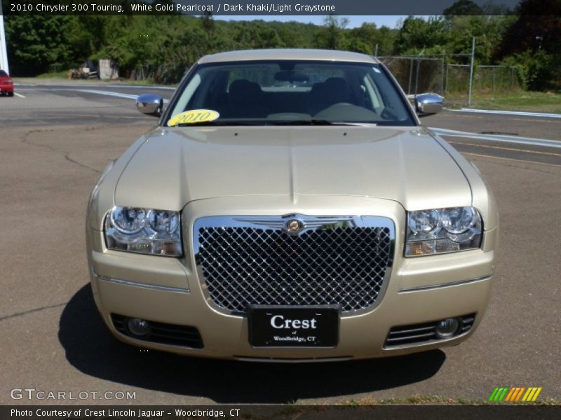 White Gold Pearlcoat / Dark Khaki/Light Graystone 2010 Chrysler 300 Touring