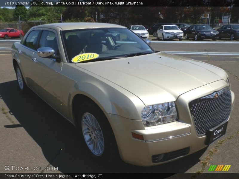 White Gold Pearlcoat / Dark Khaki/Light Graystone 2010 Chrysler 300 Touring