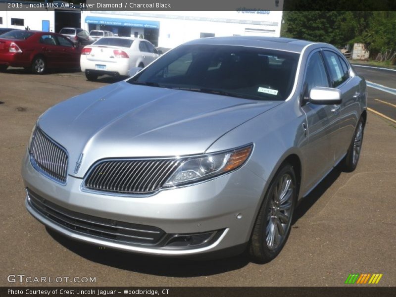 Silver Diamond / Charcoal Black 2013 Lincoln MKS AWD
