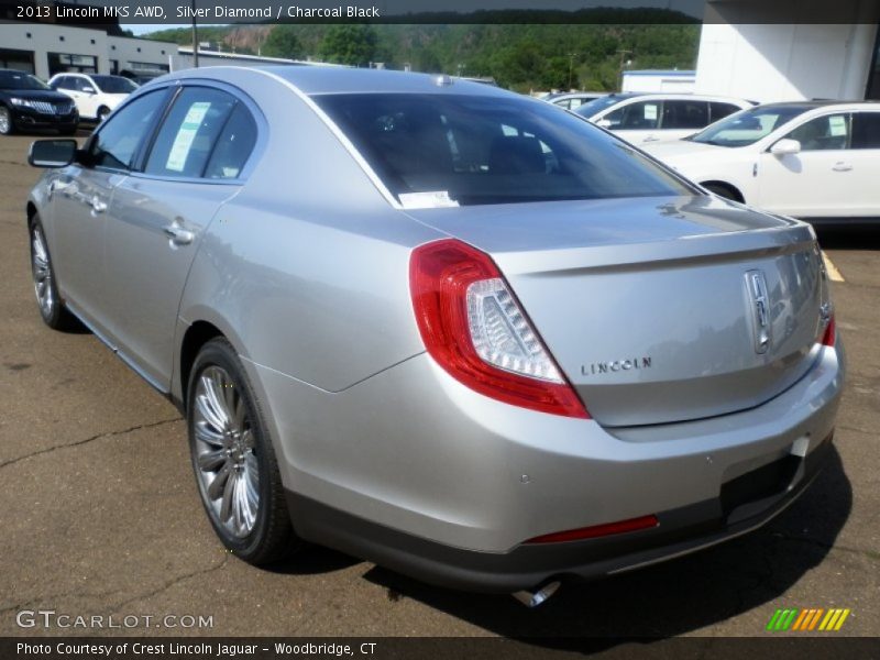 Silver Diamond / Charcoal Black 2013 Lincoln MKS AWD