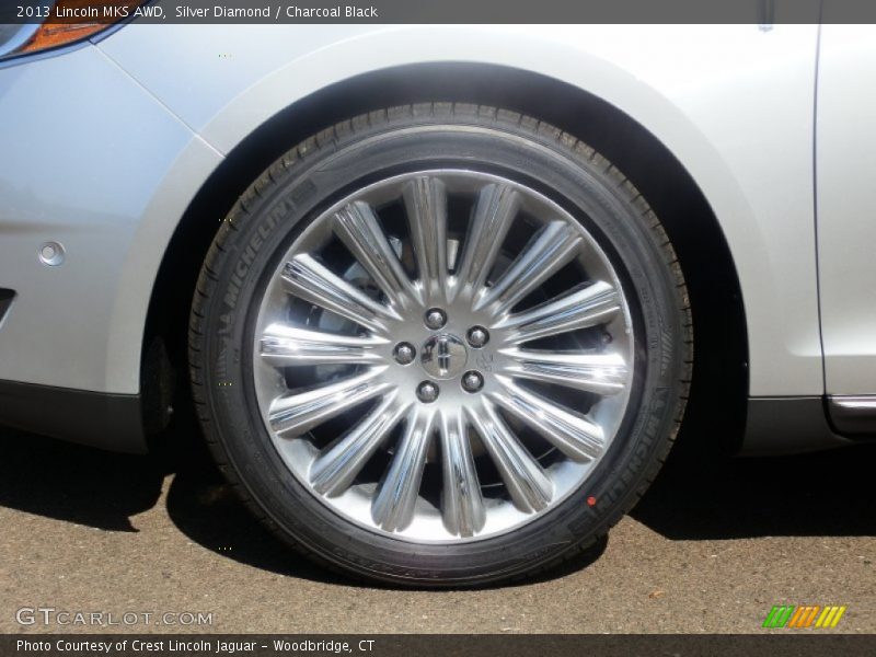 Silver Diamond / Charcoal Black 2013 Lincoln MKS AWD