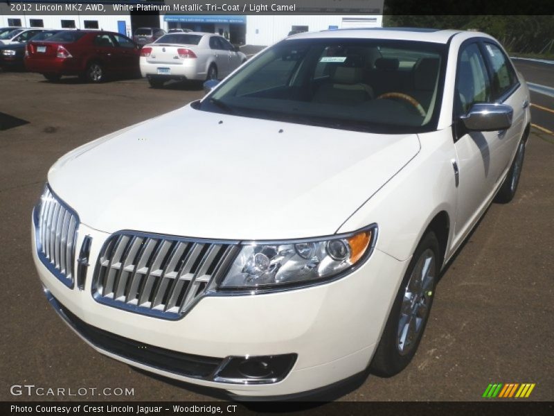 White Platinum Metallic Tri-Coat / Light Camel 2012 Lincoln MKZ AWD