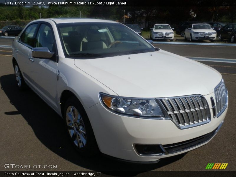 White Platinum Metallic Tri-Coat / Light Camel 2012 Lincoln MKZ AWD