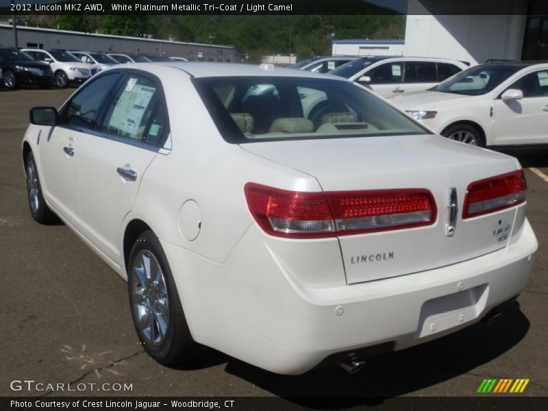 White Platinum Metallic Tri-Coat / Light Camel 2012 Lincoln MKZ AWD