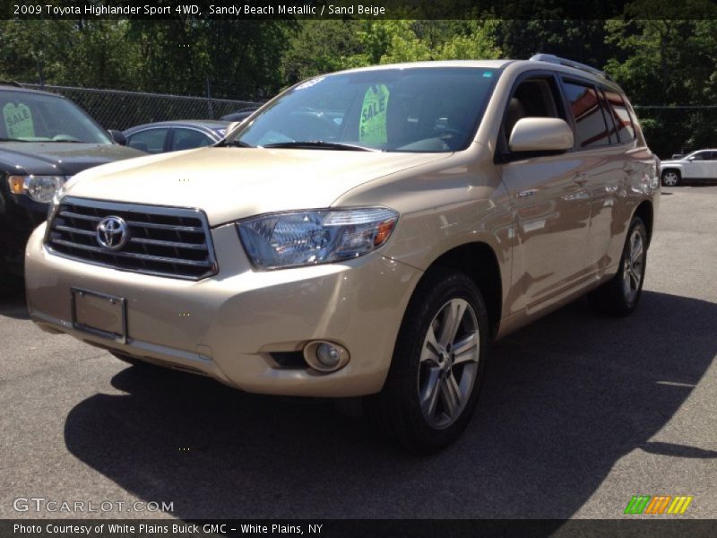 Sandy Beach Metallic / Sand Beige 2009 Toyota Highlander Sport 4WD