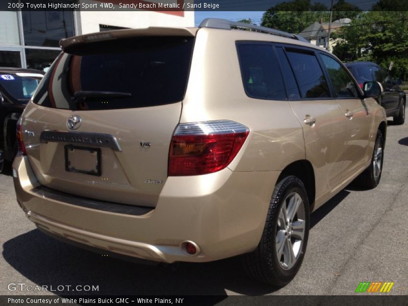 Sandy Beach Metallic / Sand Beige 2009 Toyota Highlander Sport 4WD