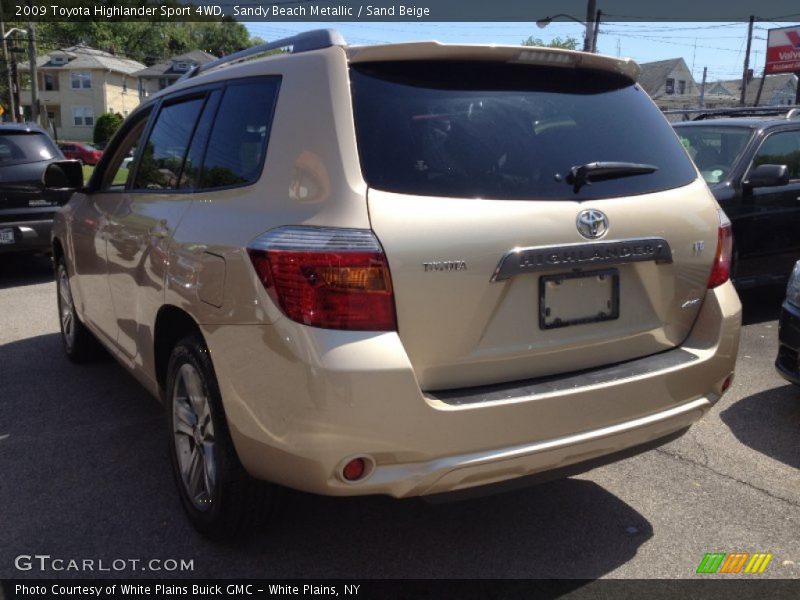 Sandy Beach Metallic / Sand Beige 2009 Toyota Highlander Sport 4WD