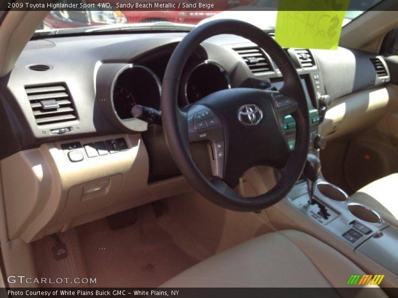 Sandy Beach Metallic / Sand Beige 2009 Toyota Highlander Sport 4WD