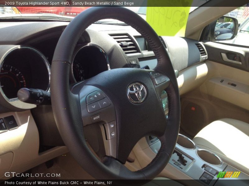Sandy Beach Metallic / Sand Beige 2009 Toyota Highlander Sport 4WD