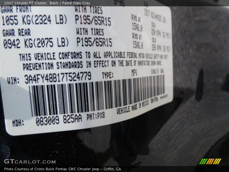 Black / Pastel Slate Gray 2007 Chrysler PT Cruiser
