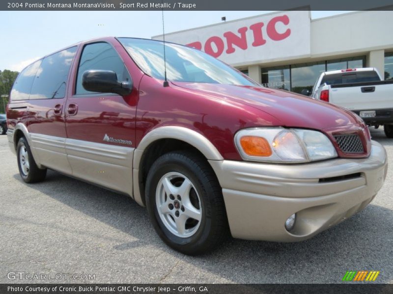 Sport Red Metallic / Taupe 2004 Pontiac Montana MontanaVision