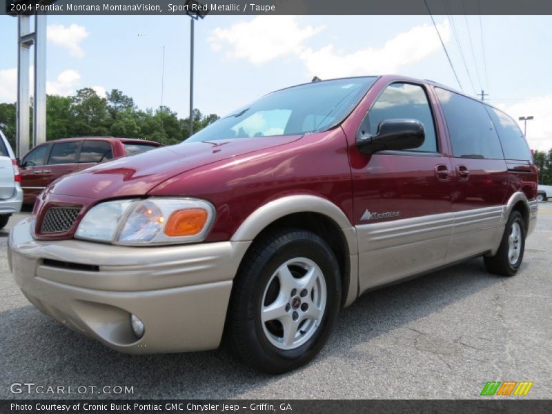 Sport Red Metallic / Taupe 2004 Pontiac Montana MontanaVision